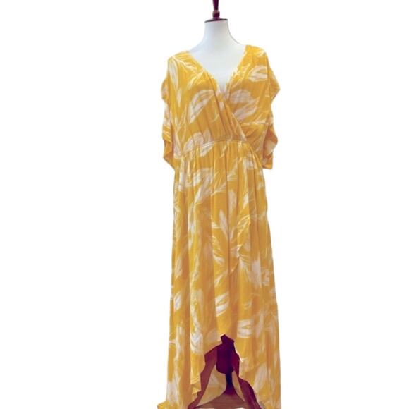 City Chic Maxi Dress 22 XL Plus Size Long Dress Tropical Bohemian Cruise Resort - Picture 8 of 15